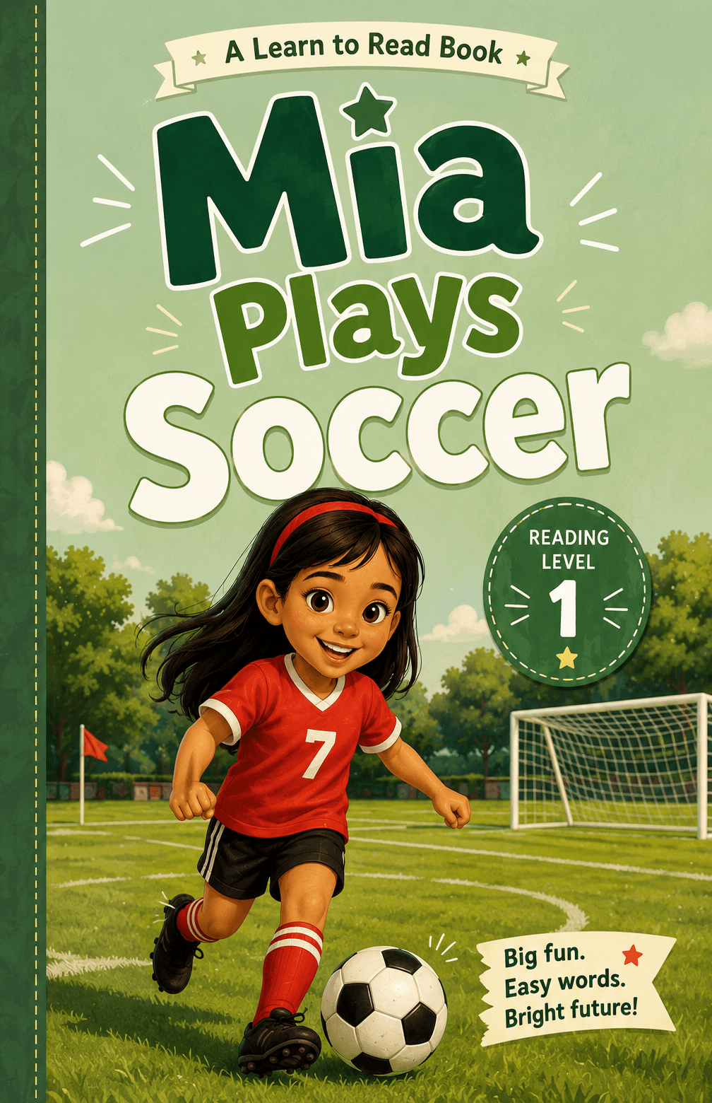Sample personalized book: Mia Plays Soccer (Reading Level 1)
